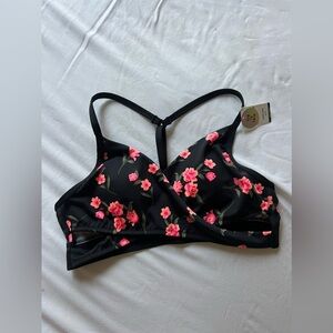 PINK Victoria's Secret Floral Racerback Low Sports Bras